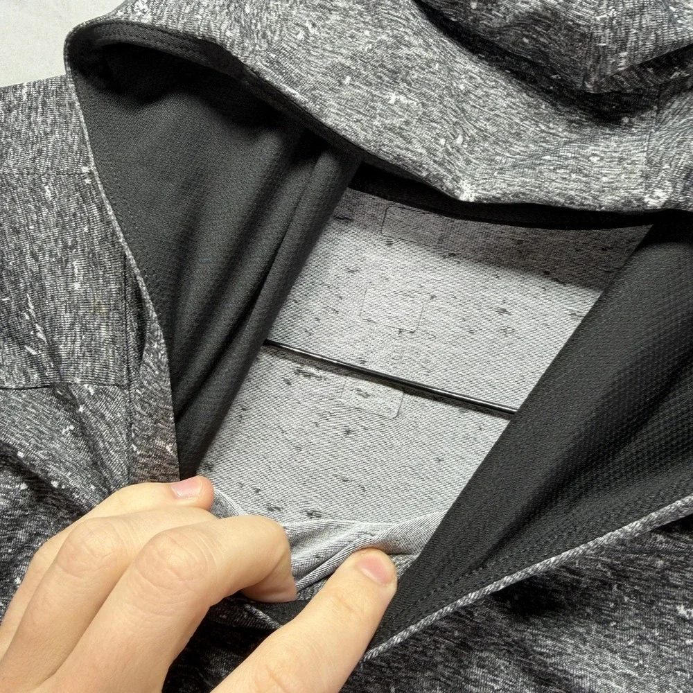 Lululemon Men Fresh Form Hoodie Black White Large Stretch Workout Athleisure Gym - Picture 6 of 9